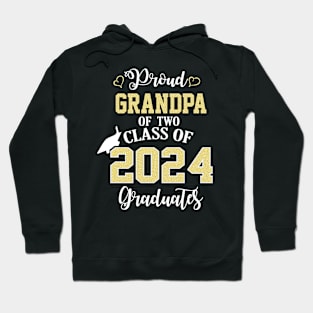 Proud Grandpa of two 2024 Graduates School Graduation Hoodie